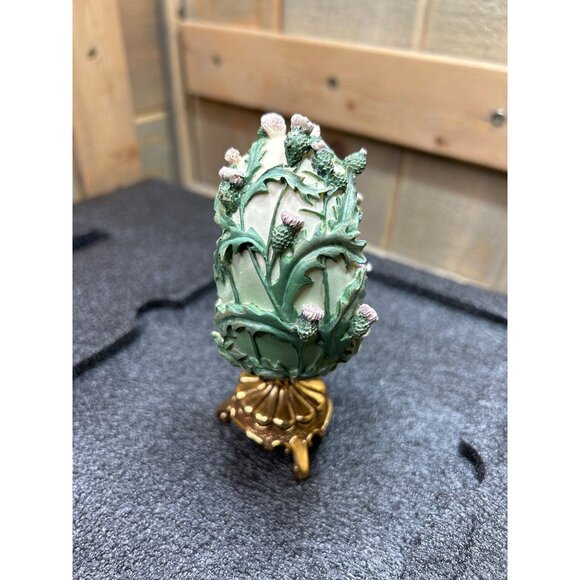 House Of Faberge Hummingbird Egg "Jewels In The Garden" W/Stand By Franklin Mint - Picture 4 of 11